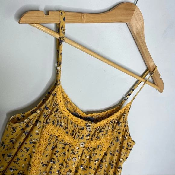 ✨NWT Gramicci Yellow Highland Floral Olivia Roisin Shift Dress Size Medium - Picture 3 of 12